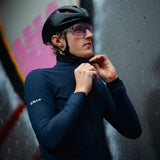 ES16 Lange Mouw Fiets Fleece Supreme unisex. Donkerblauw.