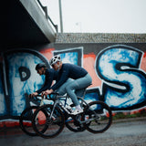 ES16 Lange Mouw Fiets Fleece Supreme unisex. Zwart