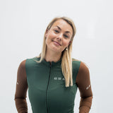 ES16 Supreme shirt met lange mouwen. Groen / Bruin
