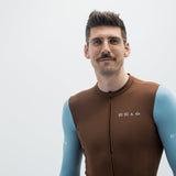 ES16 Supreme shirt met lange mouwen. Bruin / Blauw