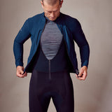 ES16 Lange Mouw Fiets Fleece Supreme unisex. Donkerblauw.