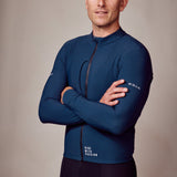 ES16 Lange Mouw Fiets Fleece Supreme unisex. Donkerblauw.